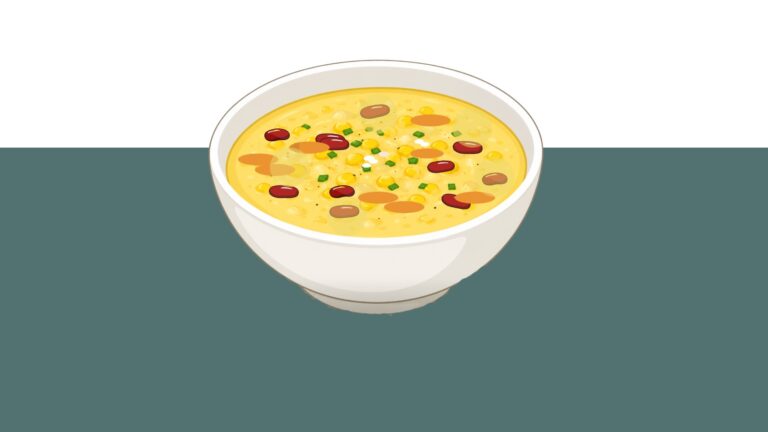Illustration of Mohawk corn soup